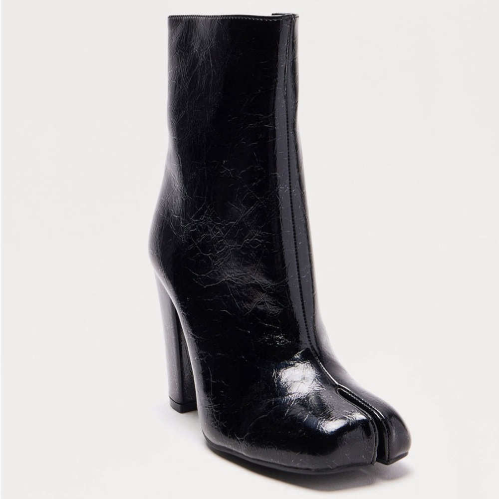 Black Tabi High Heel Ankle Boots